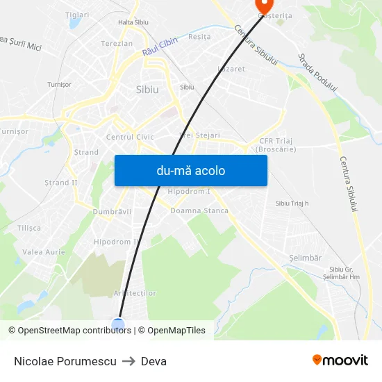 Harta de Nicolae Porumescu către Deva