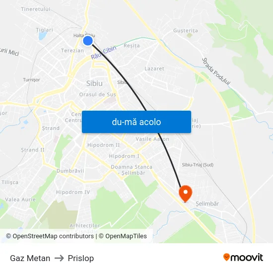 Harta de Gaz Metan către Prislop