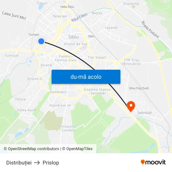 Harta de Distribuției către Prislop