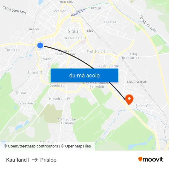 Harta de Kaufland I către Prislop