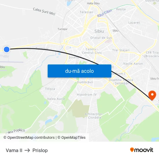 Harta de Vama II către Prislop