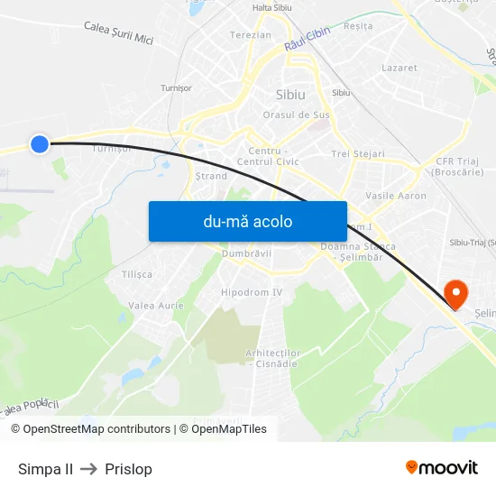 Harta de Simpa II către Prislop