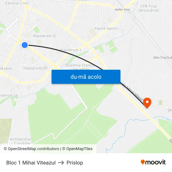 Harta de Bloc 1 Mihai Viteazul către Prislop