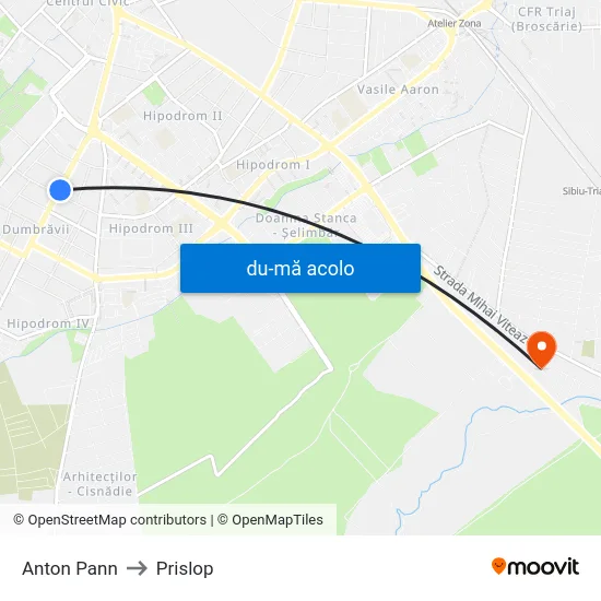 Harta de Anton Pann către Prislop