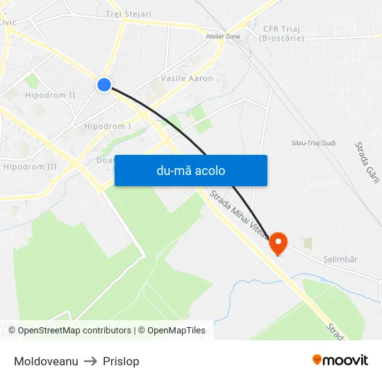 Harta de Moldoveanu către Prislop