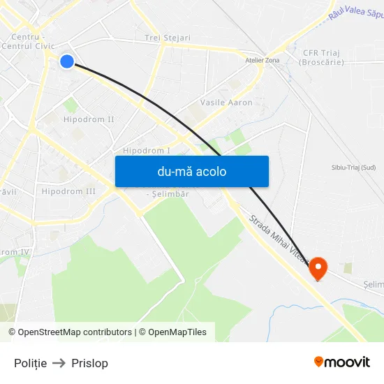 Harta de Poliție către Prislop