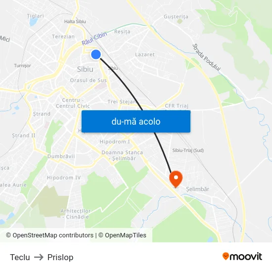 Harta de Teclu către Prislop