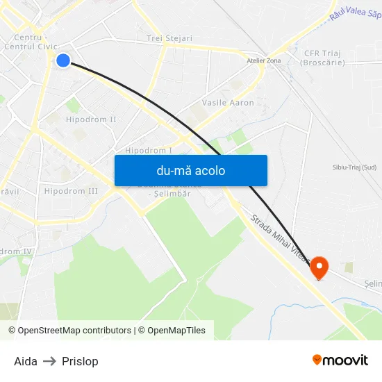 Harta de Aida către Prislop