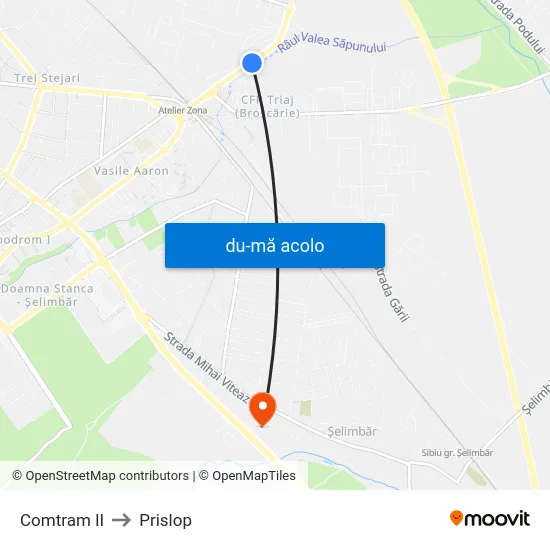 Harta de Comtram II către Prislop