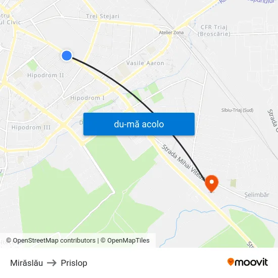 Harta de Mirăslău către Prislop