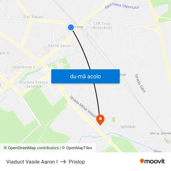 Harta de Viaduct Vasile Aaron I către Prislop
