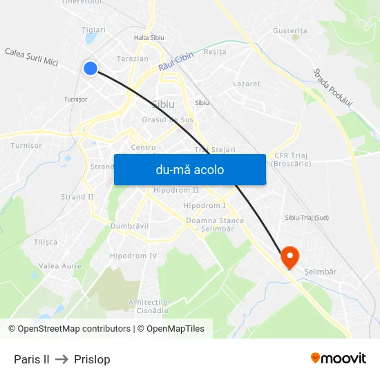 Harta de Paris II către Prislop