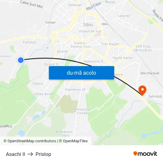 Harta de Asachi II către Prislop