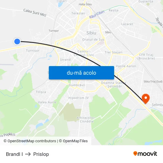 Harta de Brandl I către Prislop