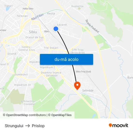 Harta de Strungului către Prislop