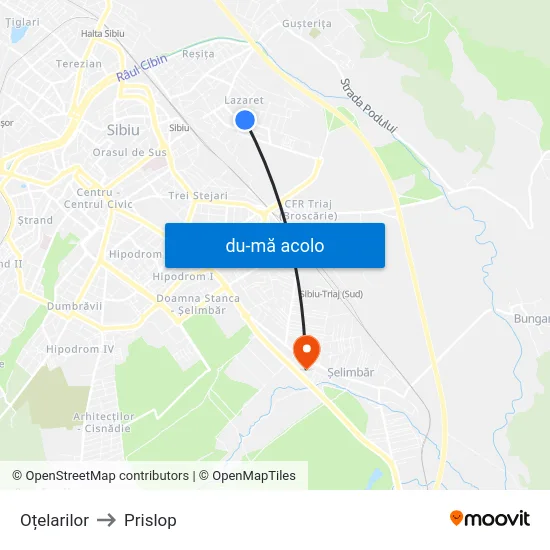 Harta de Oțelarilor către Prislop