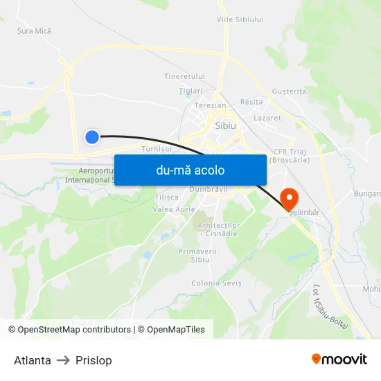 Harta de Atlanta către Prislop