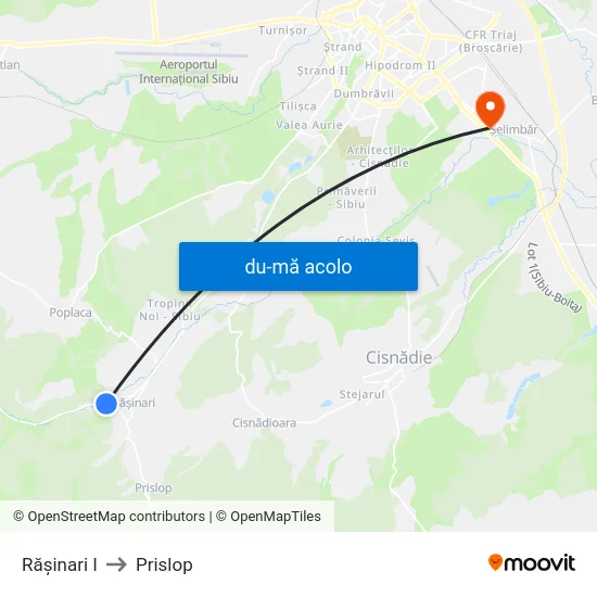 Harta de Rășinari I către Prislop