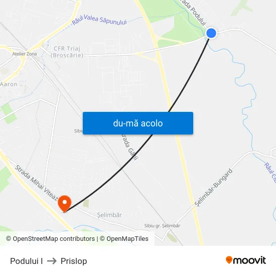 Harta de Podului I către Prislop