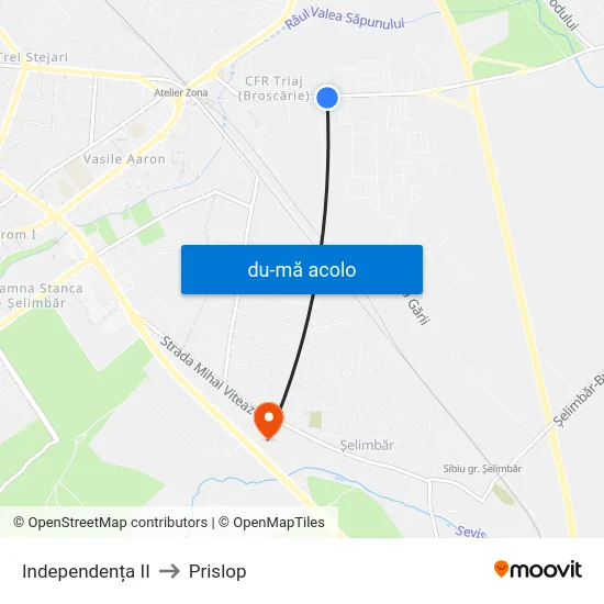 Harta de Independența II către Prislop