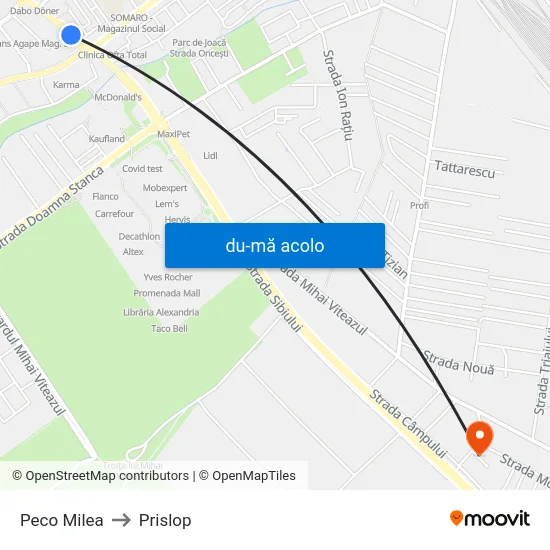 Harta de Peco Milea către Prislop