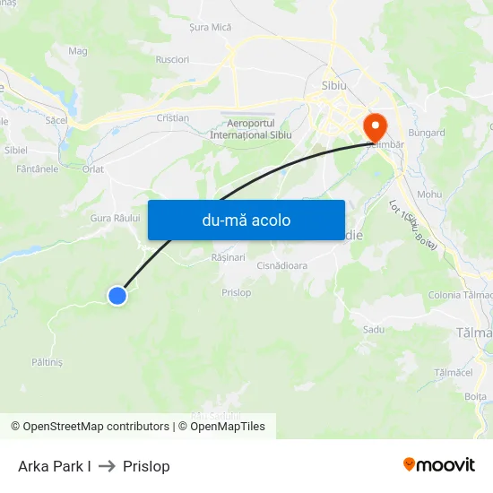 Harta de Arka Park I către Prislop