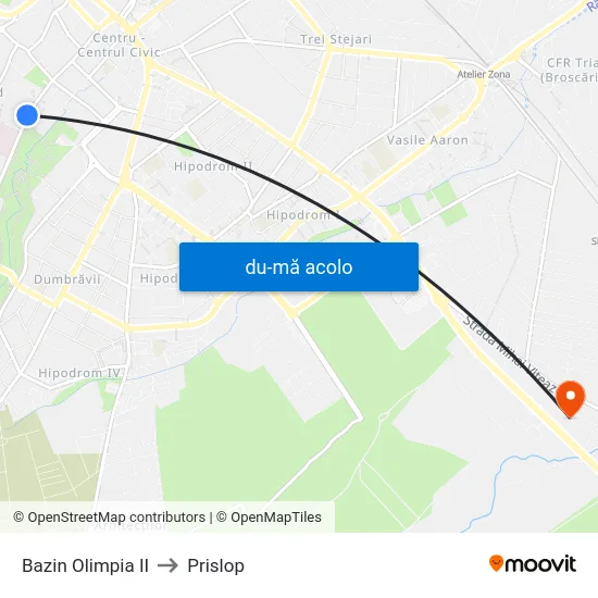 Harta de Bazin Olimpia II către Prislop