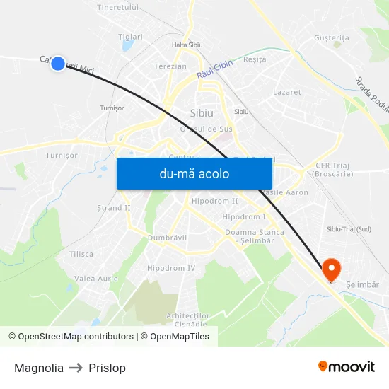 Harta de Magnolia către Prislop