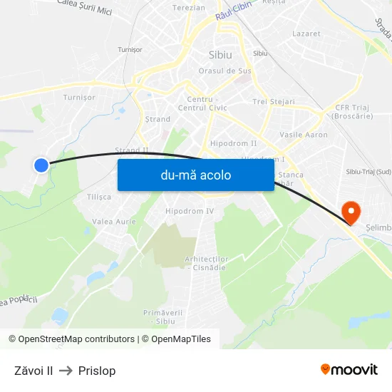 Harta de Zăvoi II către Prislop