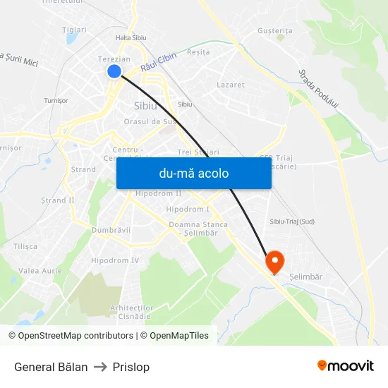 Harta de General Bălan către Prislop