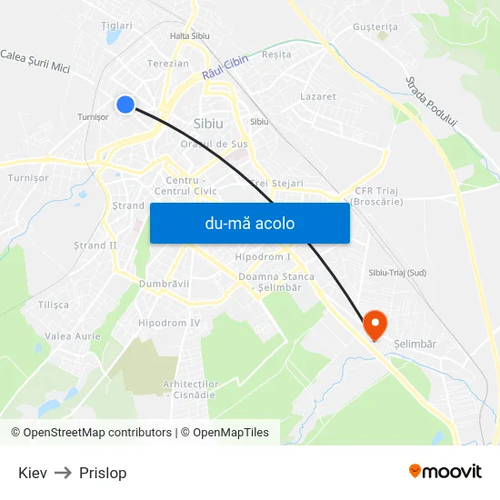 Harta de Kiev către Prislop