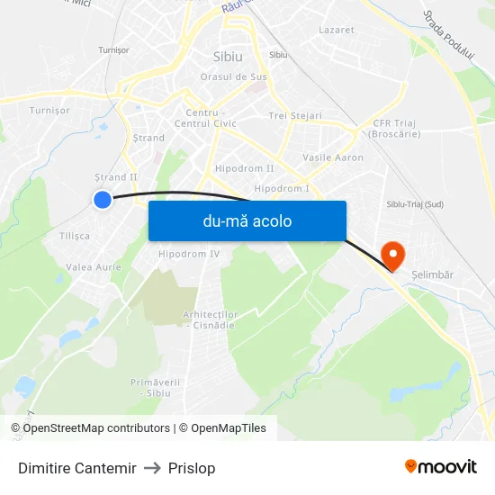 Harta de Dimitire Cantemir către Prislop