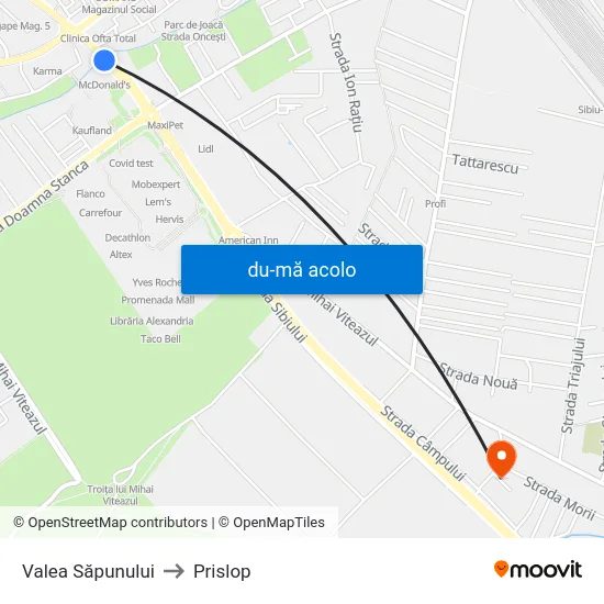 Harta de Valea Săpunului către Prislop
