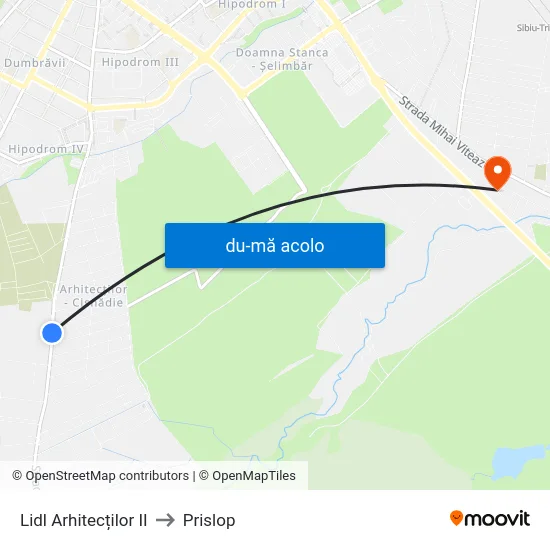 Harta de Lidl Arhitecților II către Prislop