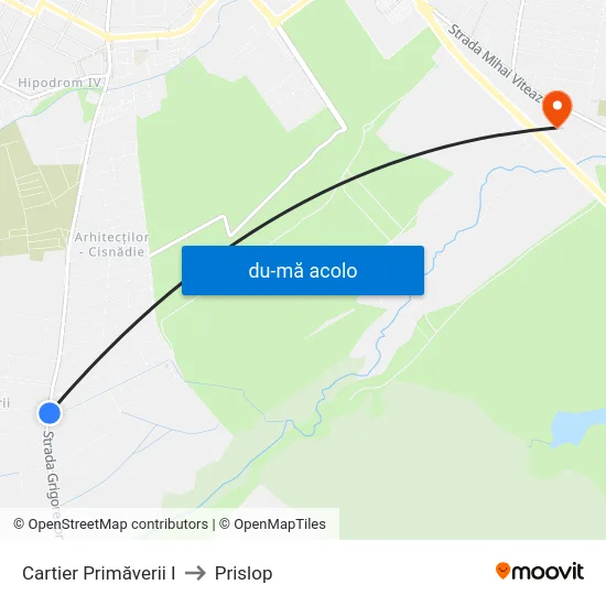 Harta de Cartier Primăverii I către Prislop