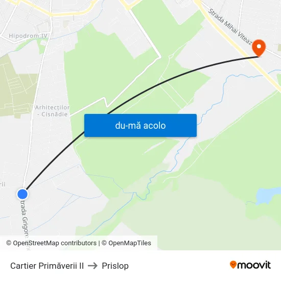 Harta de Cartier Primăverii II către Prislop