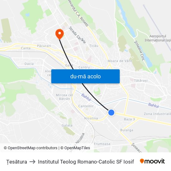 Harta de Țesătura către Institutul Teolog Romano-Catolic SF Iosif