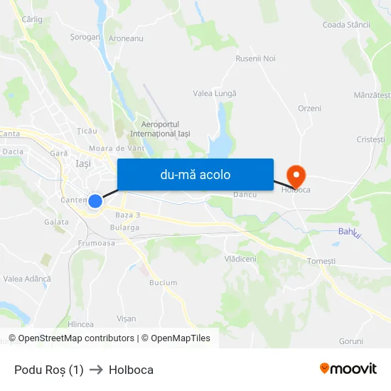 Harta de Podu Roș (1) către Holboca