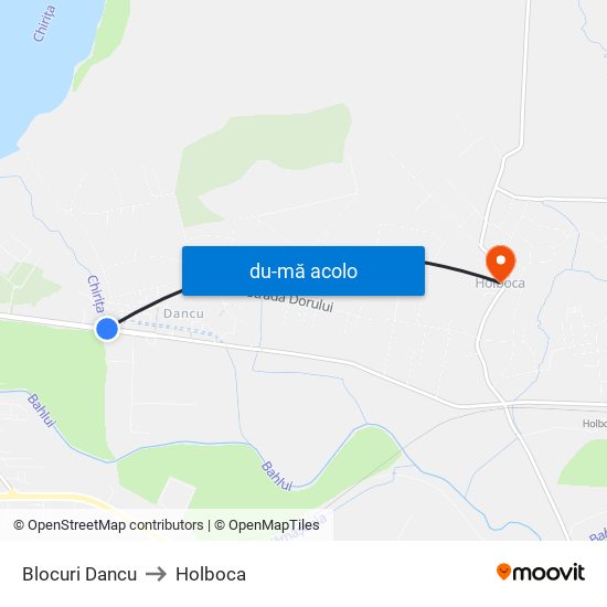 Harta de Blocuri Dancu către Holboca