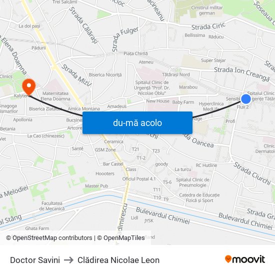 Harta de Doctor Savini către Clădirea Nicolae Leon