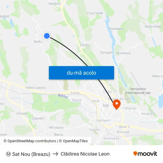 Harta de Ⓜ Sat Nou (Breazu) către Clădirea Nicolae Leon