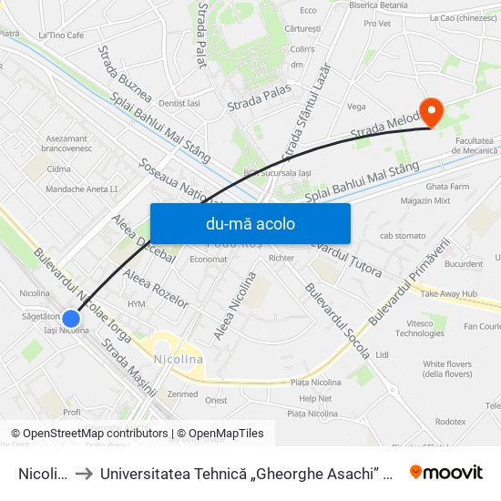 Harta de Nicolina către Universitatea Tehnică „Gheorghe Asachi” Din Iași