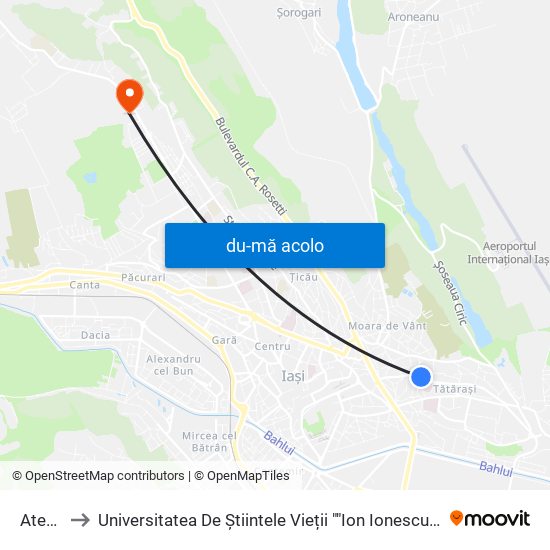 Harta de Ateneu către Universitatea De Știintele Vieții ""Ion Ionescu De La Brad""