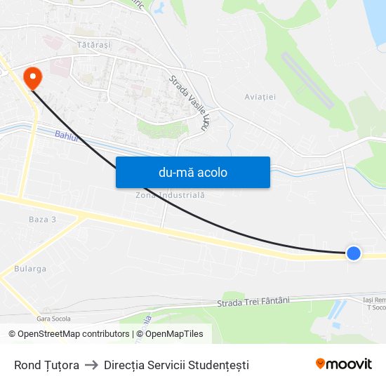 Harta de Rond Țuțora către Direcția Servicii Studențești