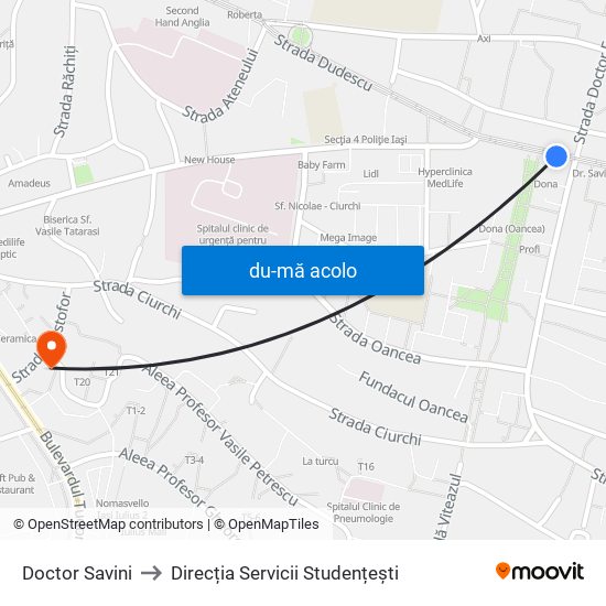 Harta de Doctor Savini către Direcția Servicii Studențești