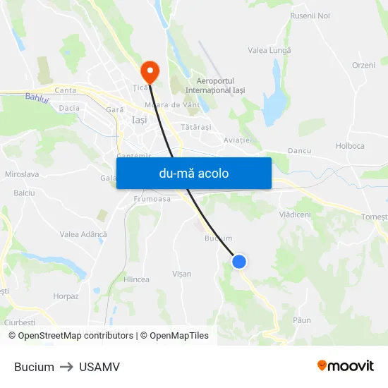 Harta de Bucium către USAMV