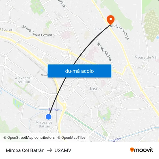 Harta de Mircea Cel Bătrân către USAMV