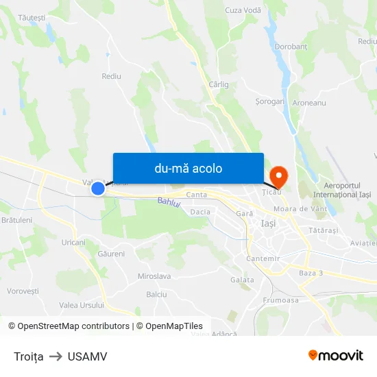 Harta de Troița către USAMV