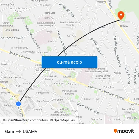 Harta de Gară către USAMV