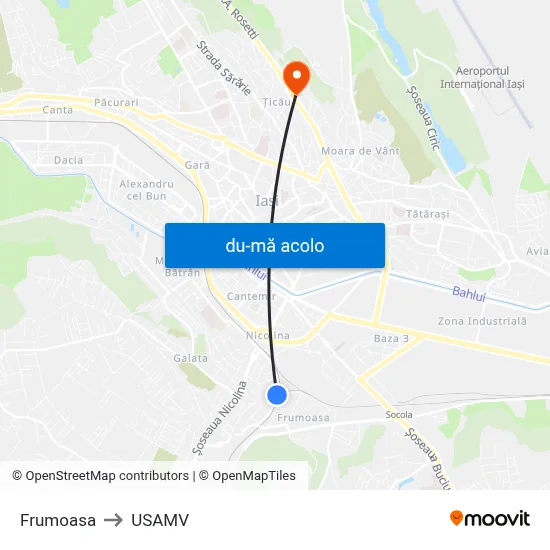 Harta de Frumoasa către USAMV